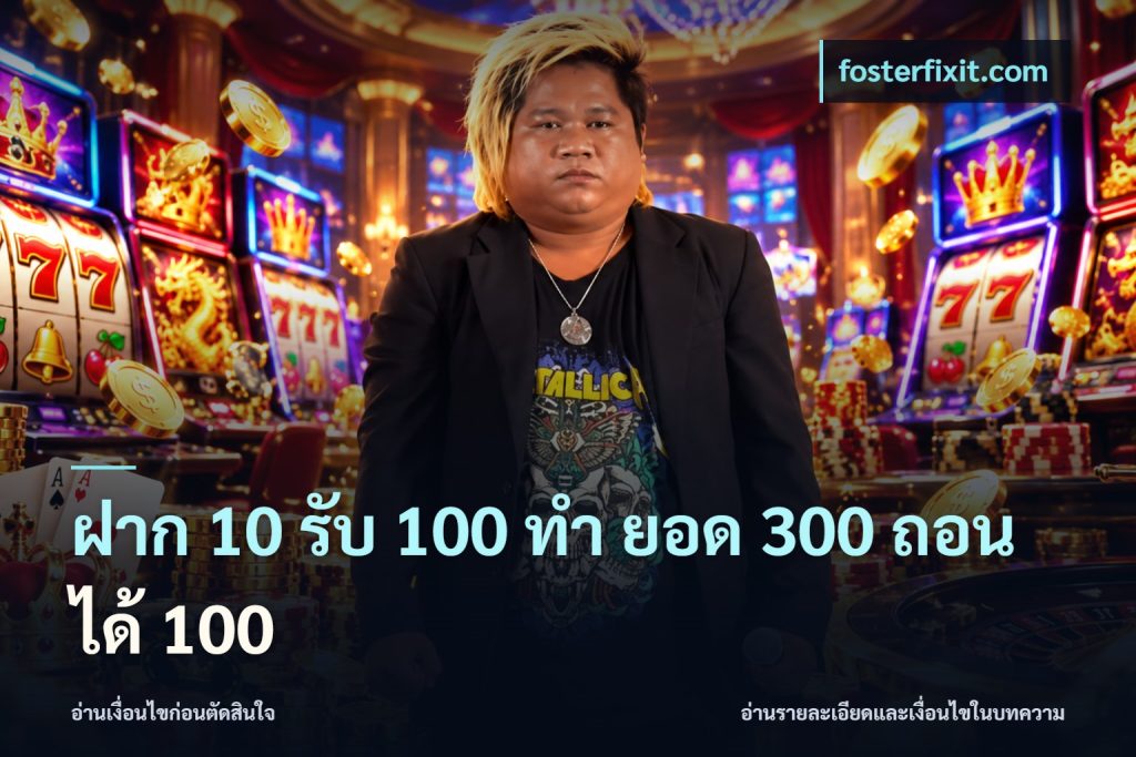ฝาก 10 รับ 100 ทํา ยอด 300 ถอนได้ 100