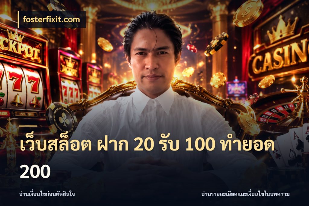 เว็บสล็อต ฝาก 20 รับ 100 ทำยอด 200 ยอดฝากและยอดรับในมุมของคนชอบลุ้น กับ fosterfixit.com