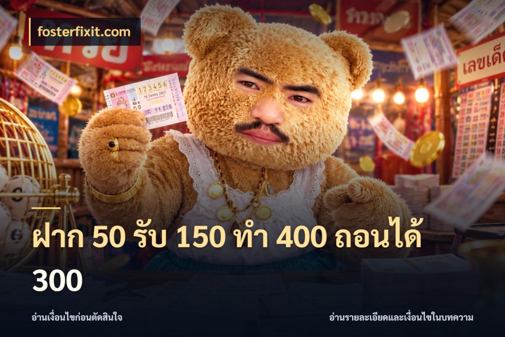 ฝาก 50 รับ 150 ทํา 400 ถอนได้ 300 สนุกกับตัวเลือกโปรในสไตล์ของคุณ กับ fosterfixit.com