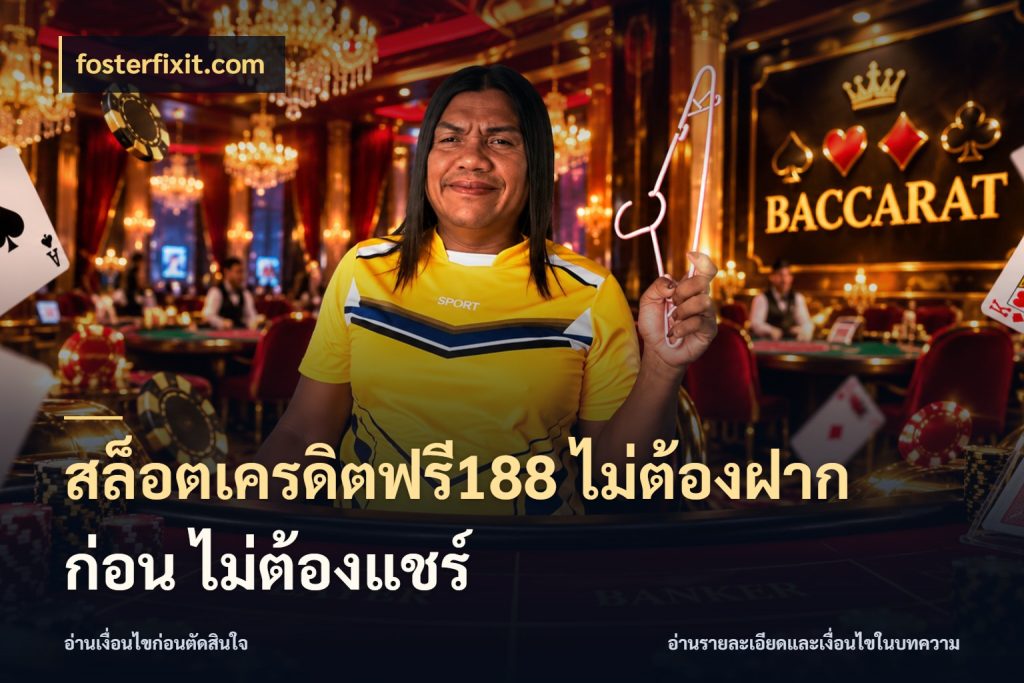 สล็อตเครดิตฟรี188 ไม่ต้องฝาก ก่อน ไม่ต้องแชร์ fosterfixit.com จากชื่อเครดิตฟรีสู่ความสนุกที่เข้าใจได้