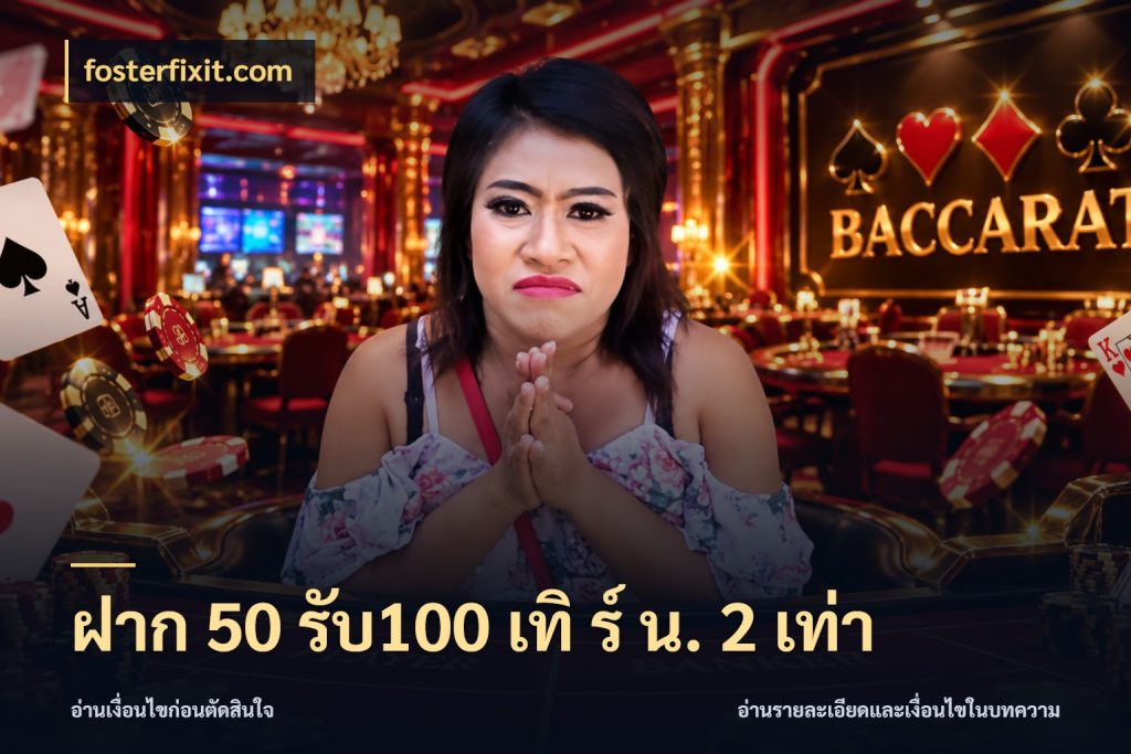 ฝาก 50 รับ100 เทิ ร์ น. 2 เท่า จุดเด่นของเครดิตที่คนชอบเกมอยากรู้ กับ fosterfixit.com