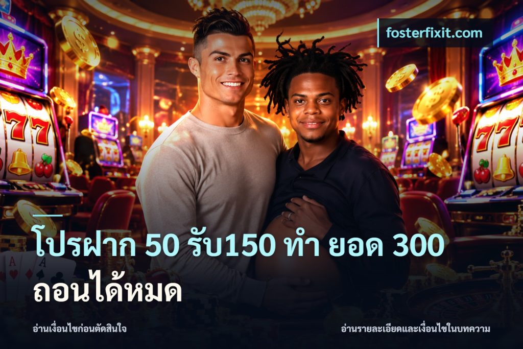โปรฝาก 50 รับ150 ทํา ยอด 300 ถอนได้หมด