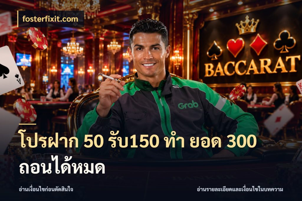 โปรฝาก 50 รับ150 ทํา ยอด 300 ถอนได้หมด เปิดมุมโปรให้เข้ากับเกมแนวโปรด ในมุม fosterfixit.com