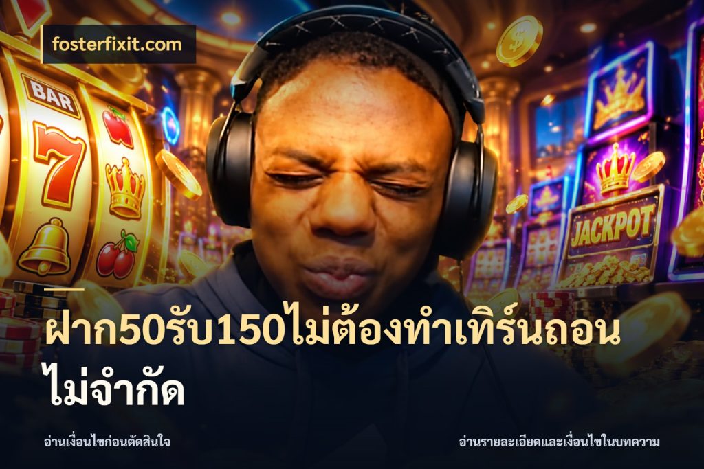 ฝาก50รับ150ไม่ต้องทําเทิร์นถอนไม่จํากัด เปิดมุมโปรให้เข้ากับเกมแนวโปรด กับ fosterfixit.com