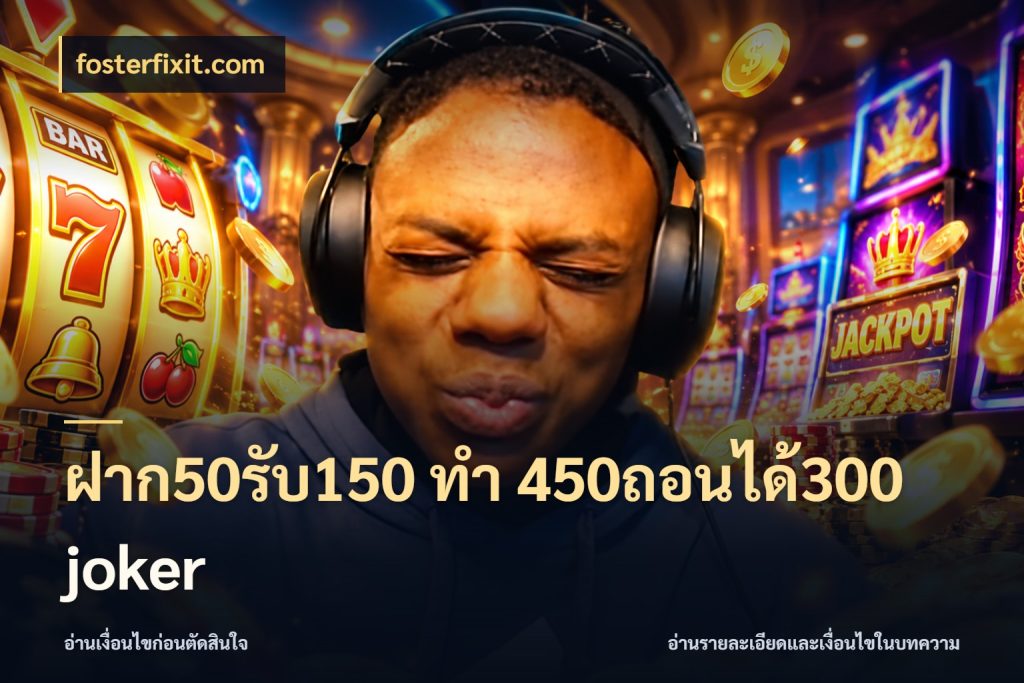 ฝาก50รับ150 ทํา 450ถอนได้300 joker fosterfixit.com จุดเด่นของเครดิตที่คนชอบเกมอยากรู้