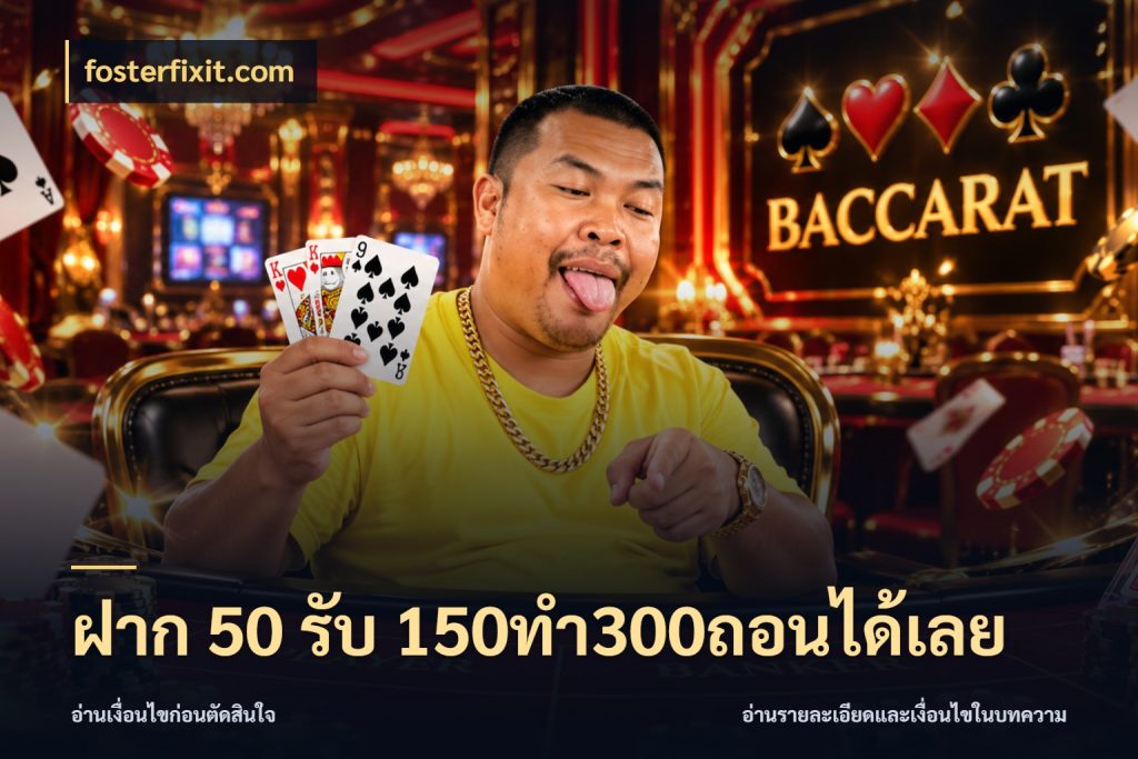 ฝาก 50 รับ 150ทำ300ถอนได้เลย สีสันของโปรฝากและยอดรับ สไตล์ fosterfixit.com