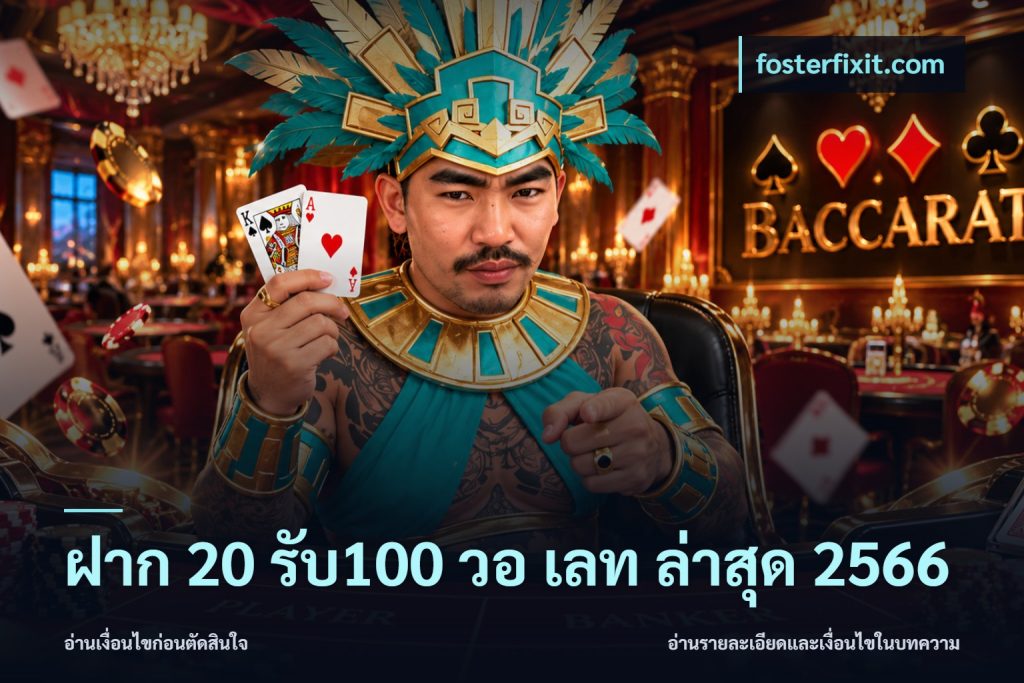 ฝาก 20 รับ100 วอ เลท ล่าสุด 2566