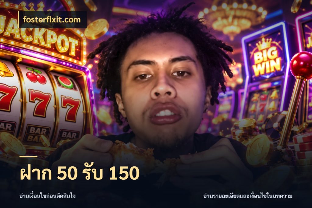 ฝาก 50 รับ 150 จับคู่โบนัสกับสไตล์เกมที่ชอบ กับ fosterfixit.com