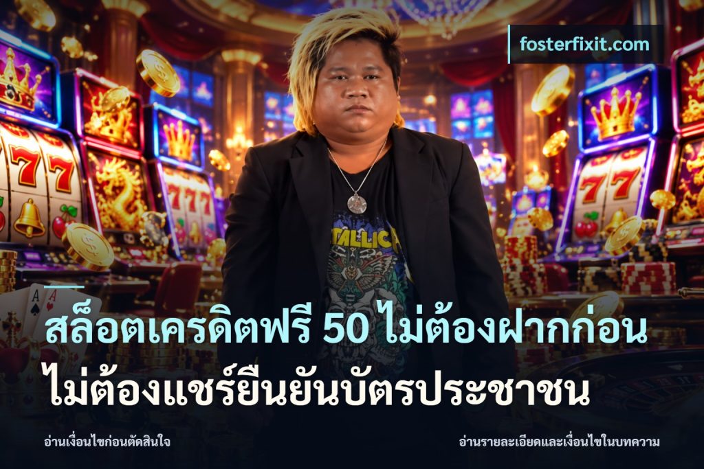 สล็อตเครดิตฟรี 50 ไม่ต้องฝากก่อนไม่ต้องแชร์ยืนยันบัตรประชาชน