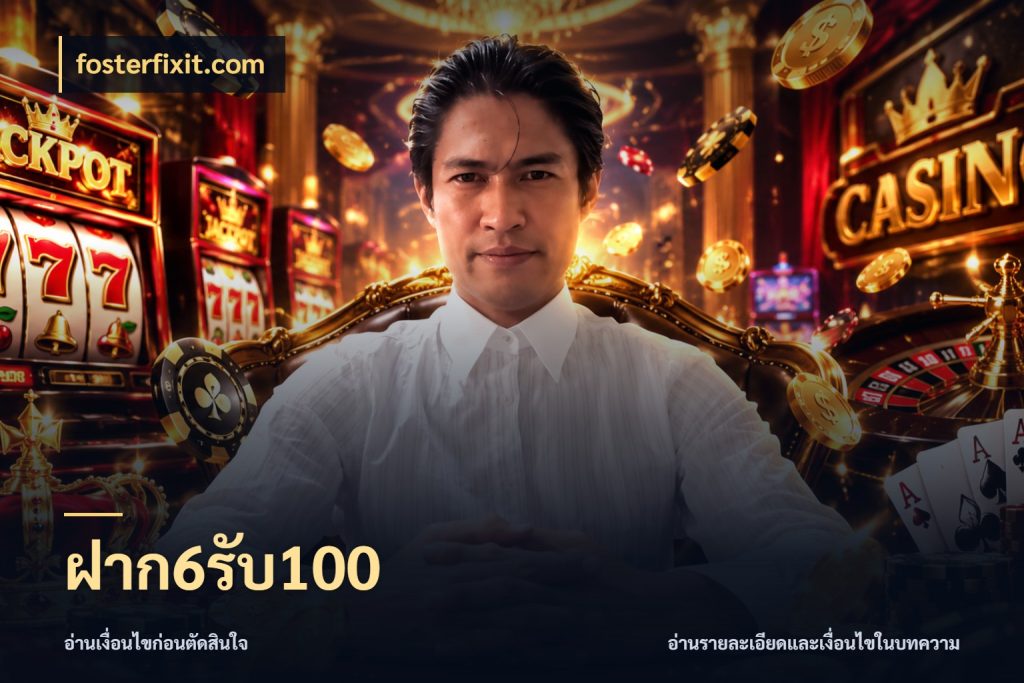 ฝาก6รับ100 โปรยอดรับที่สายเกมสนใจ ในมุม fosterfixit.com