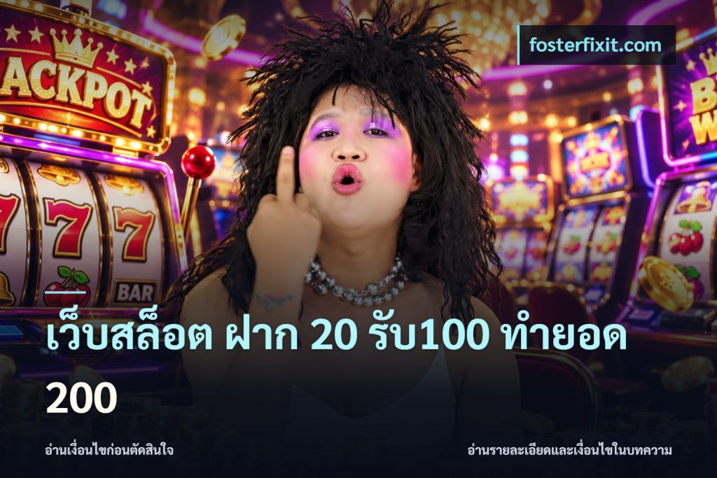 เว็บสล็อต ฝาก 20 รับ100 ทำยอด 200