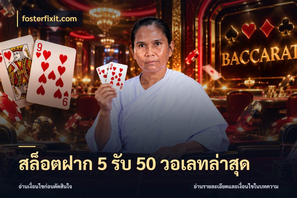 สล็อตฝาก 5 รับ 50 วอเลทล่าสุด fosterfixit.com ยอดฝากและยอดรับในมุมของคนชอบลุ้น