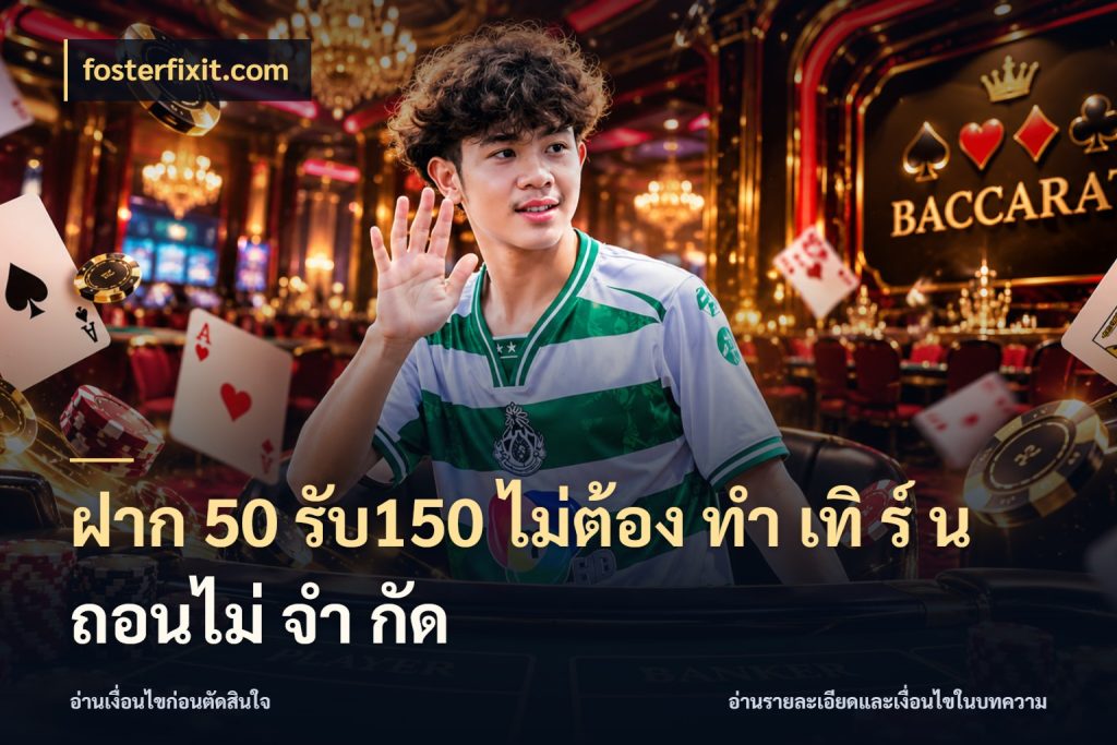 ฝาก 50 รับ150 ไม่ต้อง ทํา เทิ ร์ น ถอนไม่ จํา กัด ยอดฝากและยอดรับในมุมของคนชอบลุ้น กับ fosterfixit.com