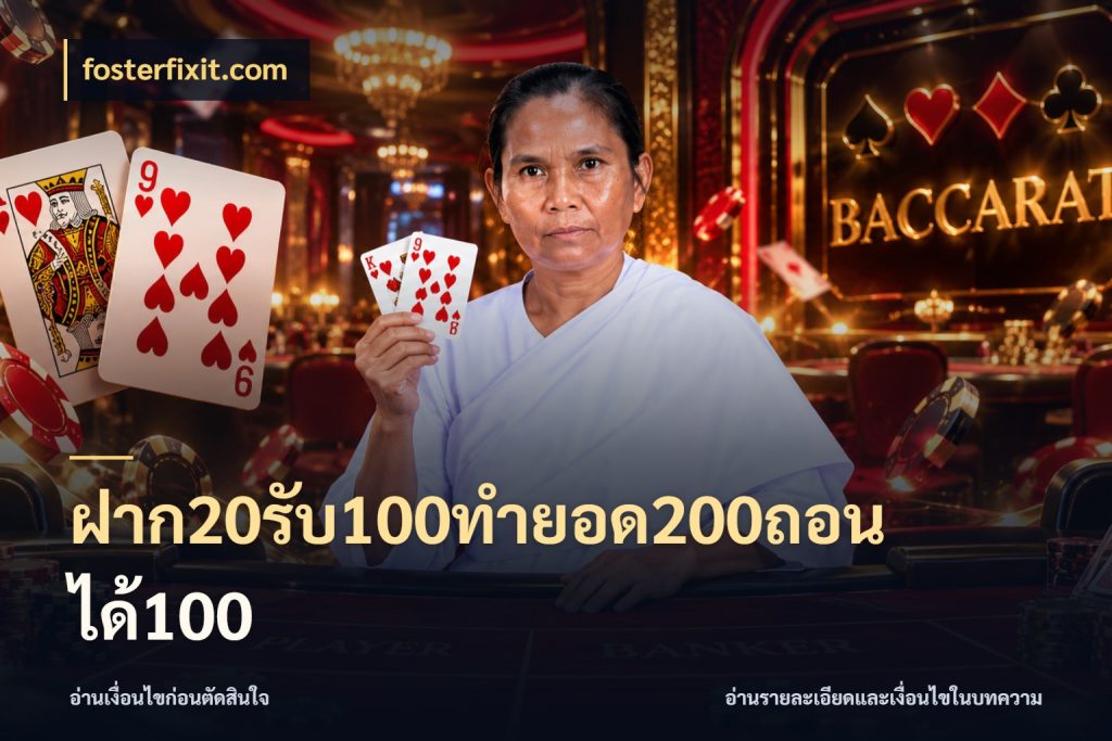 ฝาก20รับ100ทํายอด200ถอนได้100 โปรกับเกมที่ชอบเลือกให้ตรงสไตล์ กับ fosterfixit.com