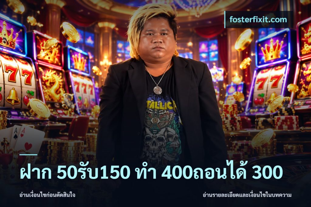ฝาก 50รับ150 ทํา 400ถอนได้ 300
