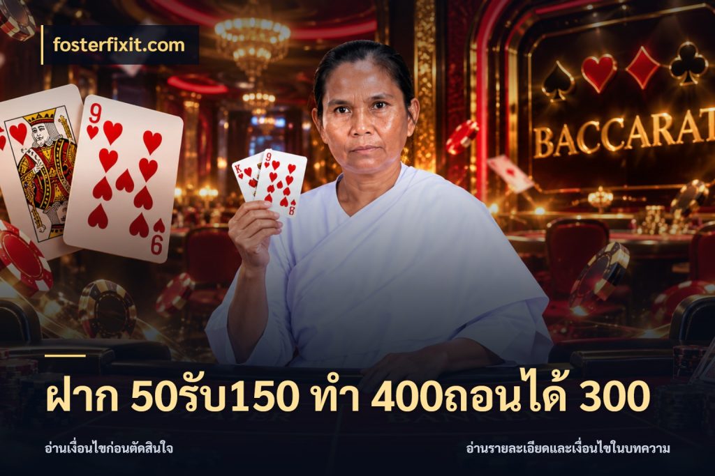 ฝาก 50รับ150 ทํา 400ถอนได้ 300 fosterfixit.com จุดเด่นของเครดิตที่คนชอบเกมอยากรู้