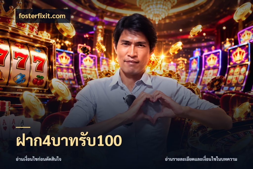 ฝาก4บาทรับ100 สีสันของโปรฝากและยอดรับ ในมุม fosterfixit.com