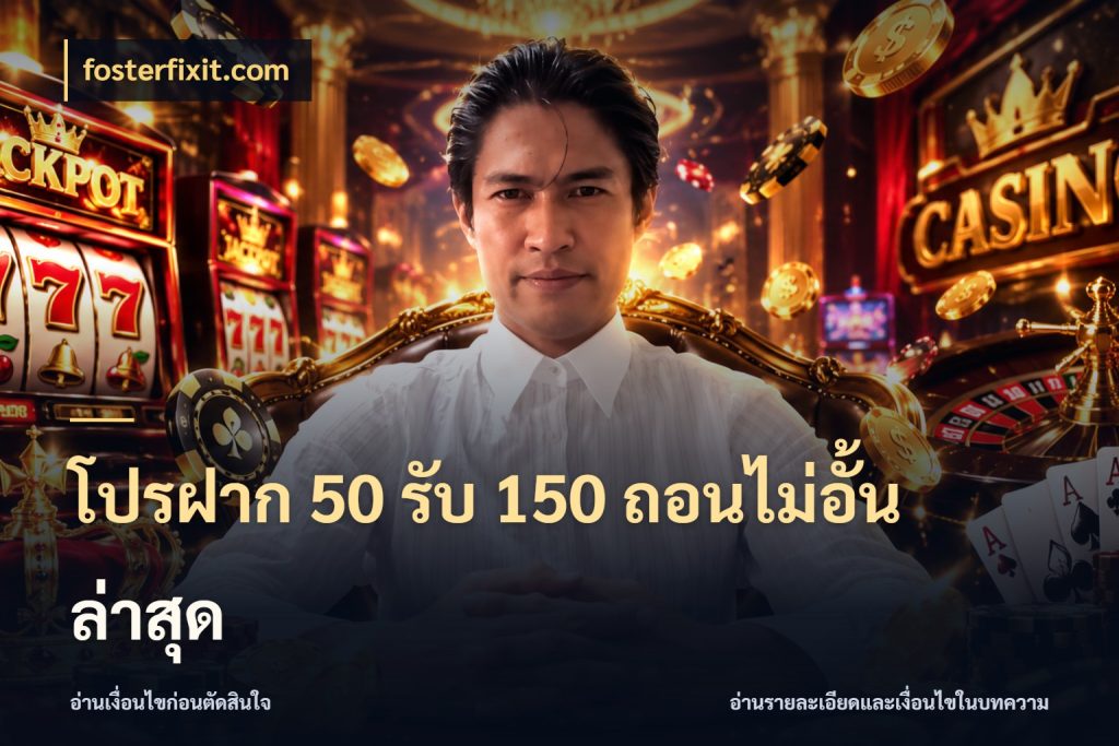 โปรฝาก 50 รับ 150 ถอนไม่อั้นล่าสุด สนุกกับตัวเลือกโปรในสไตล์ของคุณ สไตล์ fosterfixit.com
