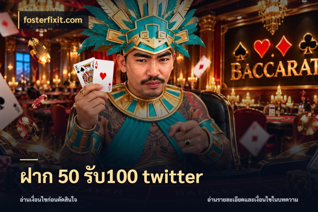 ฝาก 50 รับ100 twitter เครดิตกับรูปแบบโปรที่ตรงใจ สไตล์ fosterfixit.com