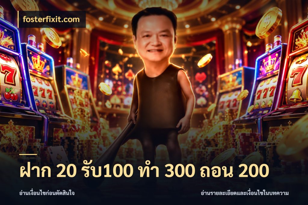 ฝาก 20 รับ100 ทํา 300 ถอน 200 fosterfixit.com เครดิตกับรูปแบบโปรที่ตรงใจ