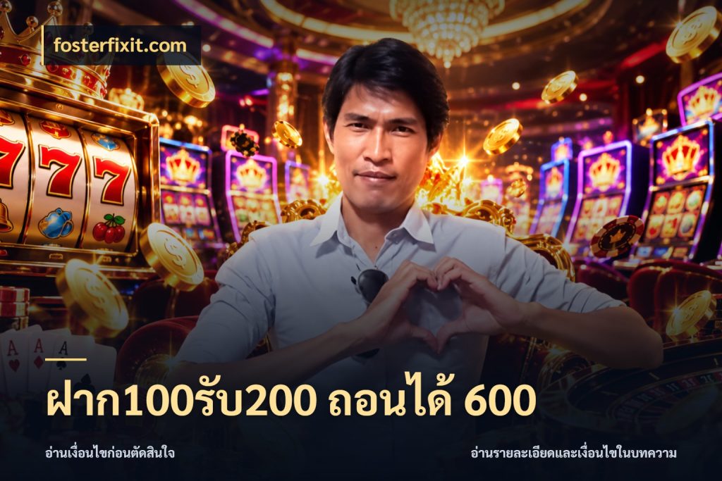 ฝาก100รับ200 ถอนได้ 600 สายโบนัสเลือกจังหวะสนุกได้อย่างไร ในมุม fosterfixit.com