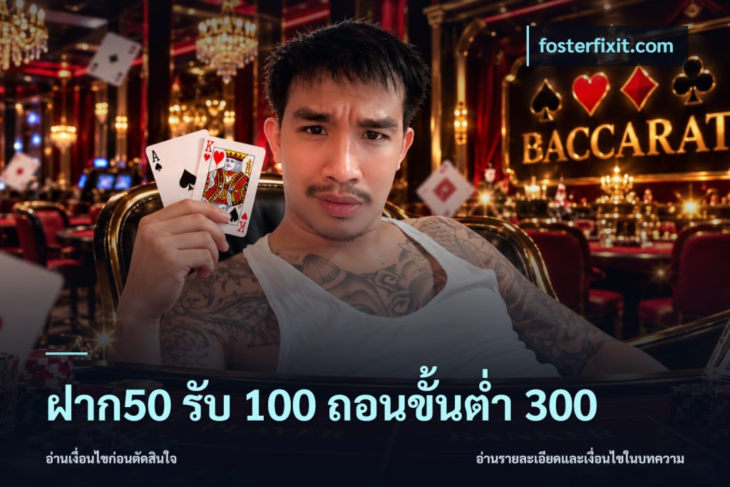 ฝาก50 รับ 100 ถอนขั้นต่ํา 300