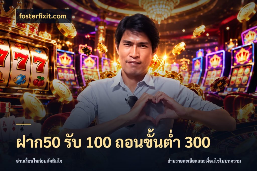 ฝาก50 รับ 100 ถอนขั้นต่ํา 300 โปรยอดรับที่สายเกมสนใจ กับ fosterfixit.com