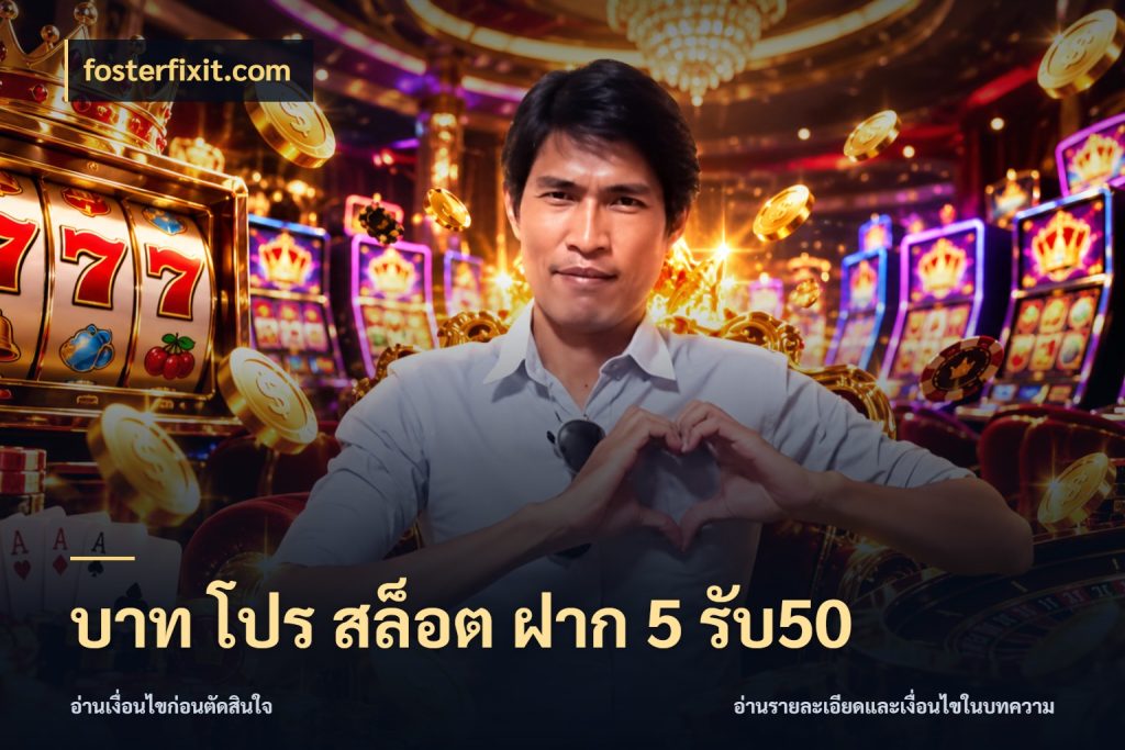 บาท โปร สล็อต ฝาก 5 รับ50 เครดิตกับรูปแบบโปรที่ตรงใจ สไตล์ fosterfixit.com