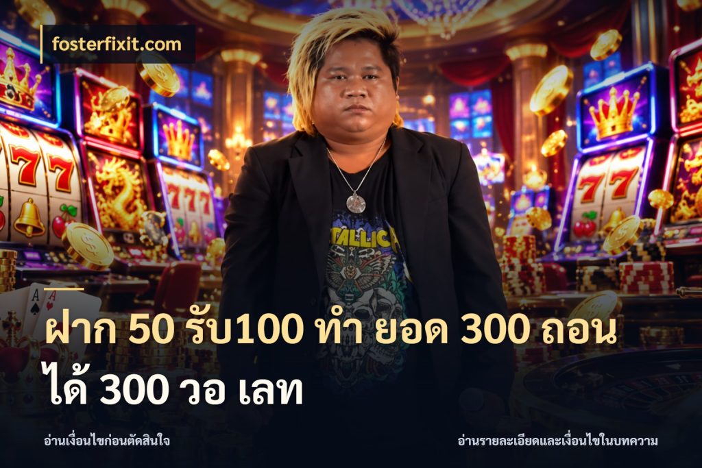 ฝาก 50 รับ100 ทํา ยอด 300 ถอนได้ 300 วอ เลท สายโบนัสเลือกจังหวะสนุกได้อย่างไร สไตล์ fosterfixit.com