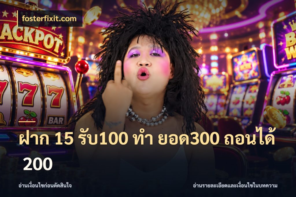 ฝาก 15 รับ100 ทํา ยอด300 ถอนได้ 200 fosterfixit.com สายโบนัสเลือกจังหวะสนุกได้อย่างไร