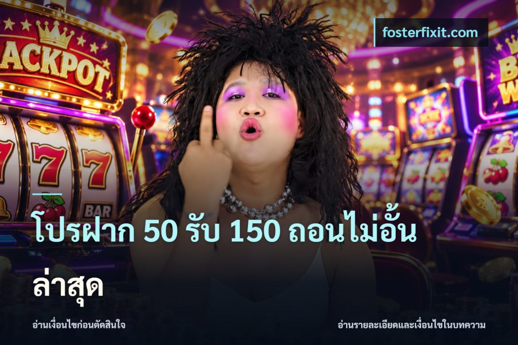 โปรฝาก 50 รับ 150 ถอนไม่อั้น ล่าสุด