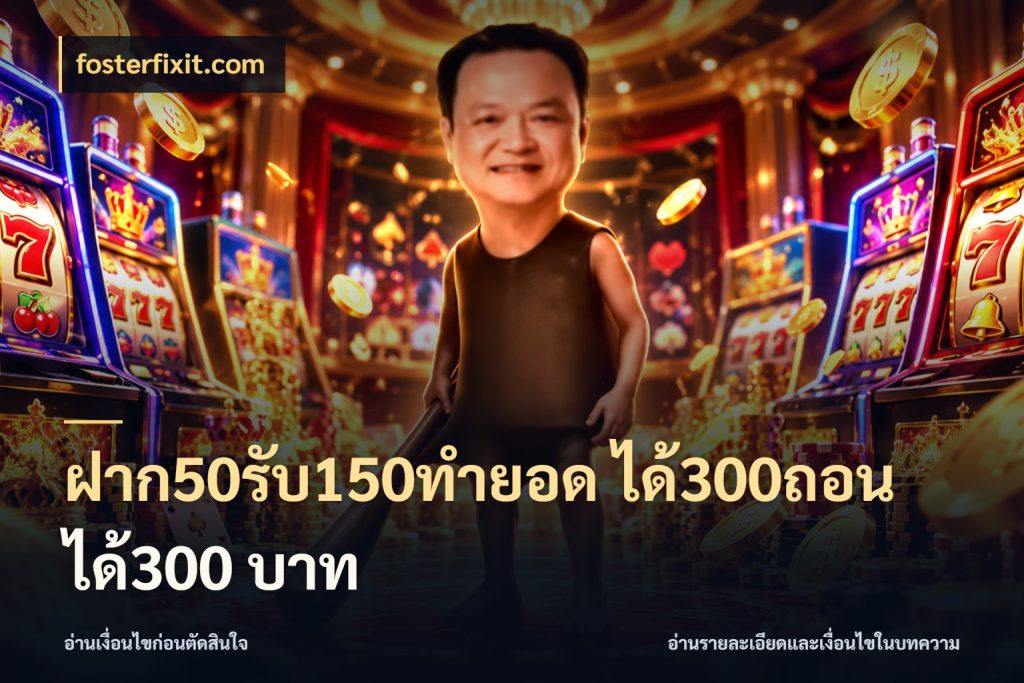 ฝาก50รับ150ทำยอด ได้300ถอนได้300 บาท fosterfixit.com จับประเด็นยอดรับก่อนเลือกความสนุก