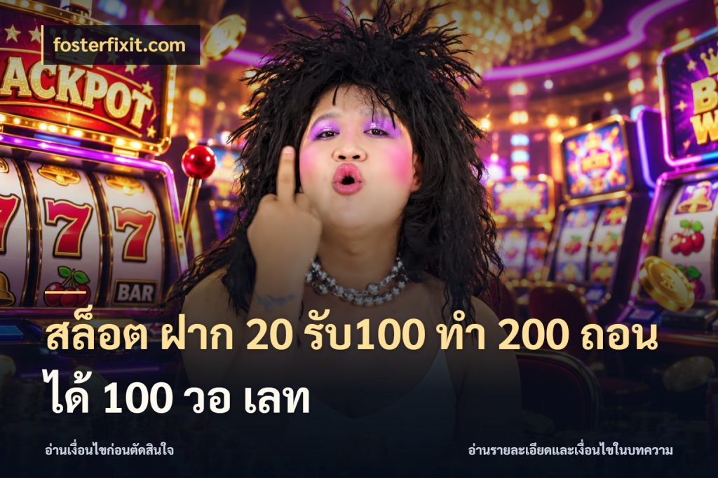 สล็อต ฝาก 20 รับ100 ทํา 200 ถอนได้ 100 วอ เลท โปรยอดรับที่สายเกมสนใจ สไตล์ fosterfixit.com