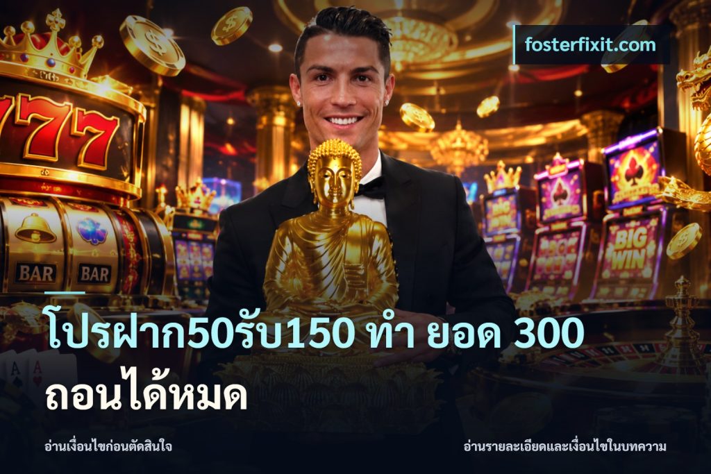 โปรฝาก50รับ150 ทํา ยอด 300 ถอนได้หมด