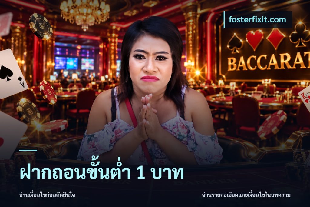 ฝากถอนขั้นต่ำ 1 บาท