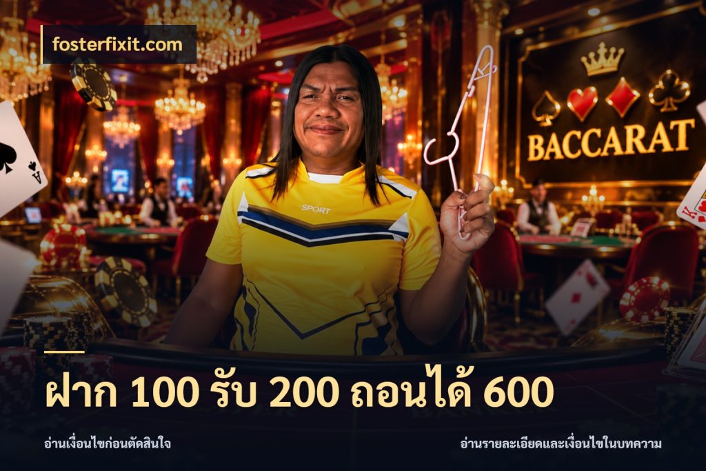 ฝาก 100 รับ 200 ถอนได้ 600 ยอดฝากและยอดรับในมุมของคนชอบลุ้น ในมุม fosterfixit.com