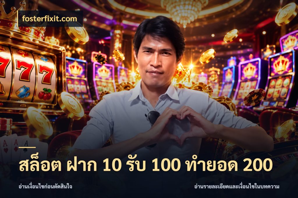 สล็อต ฝาก 10 รับ 100 ทำยอด 200 fosterfixit.com จุดเด่นของเครดิตที่คนชอบเกมอยากรู้