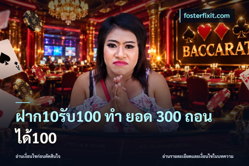 ฝาก10รับ100 ทํา ยอด 300 ถอนได้100