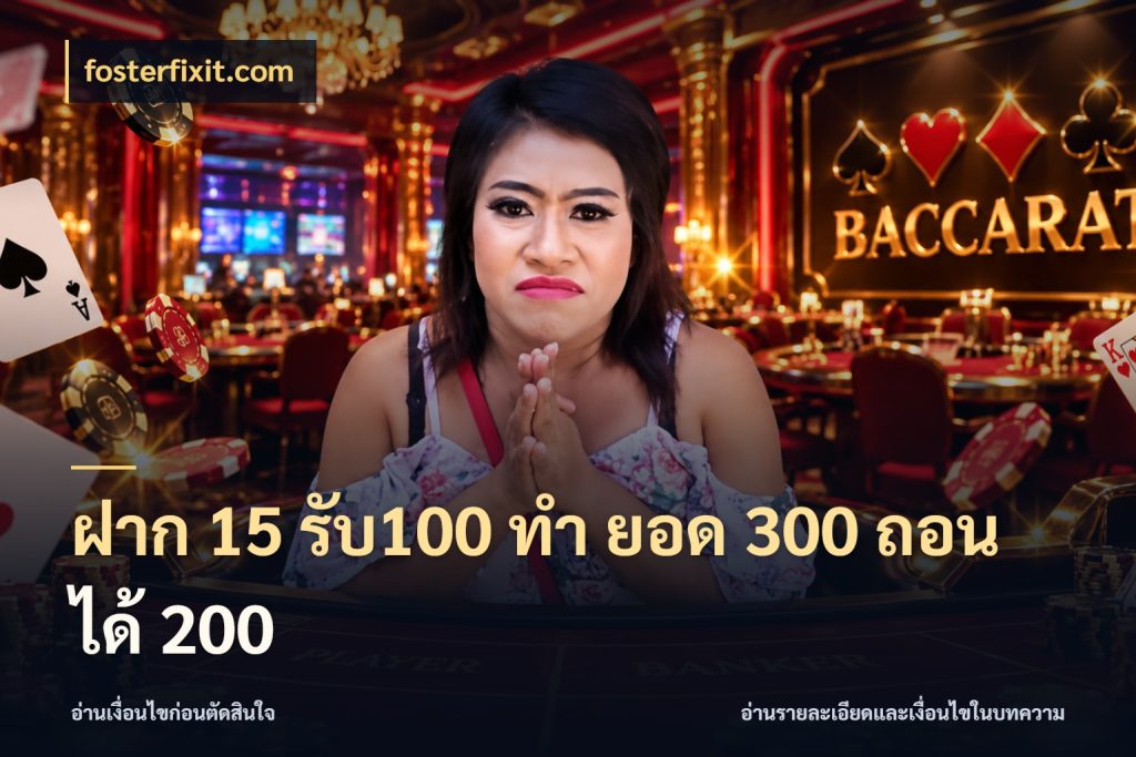 ฝาก 15 รับ100 ทํา ยอด 300 ถอนได้ 200 fosterfixit.com โปรกับเกมที่ชอบเลือกให้ตรงสไตล์