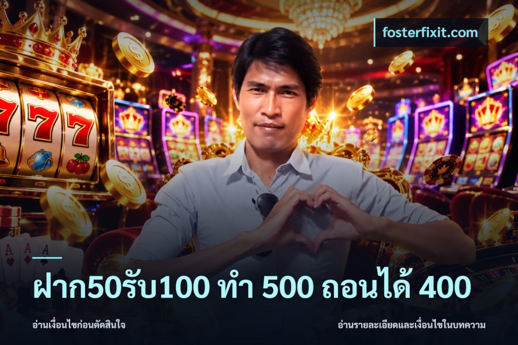 ฝาก50รับ100 ทํา 500 ถอนได้ 400