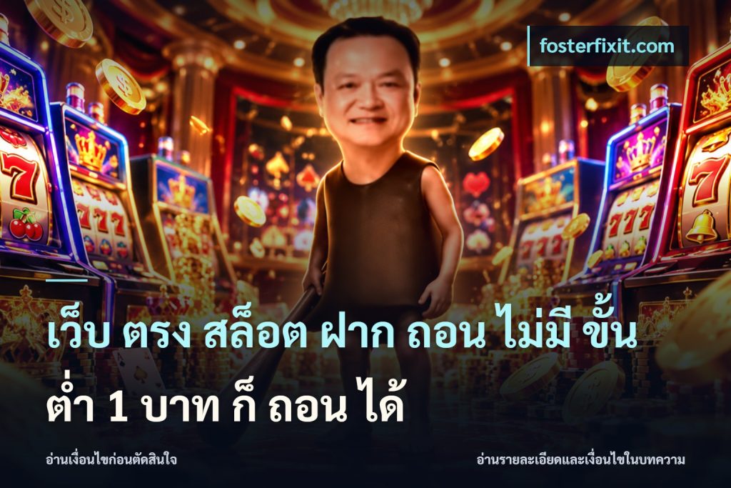 เว็บ ตรง สล็อต ฝาก ถอน ไม่มี ขั้น ต่ํา 1 บาท ก็ ถอน ได้