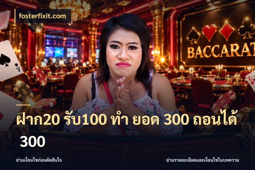 ฝาก20 รับ100 ทํา ยอด 300 ถอนได้ 300 fosterfixit.com จับคู่โบนัสกับสไตล์เกมที่ชอบ